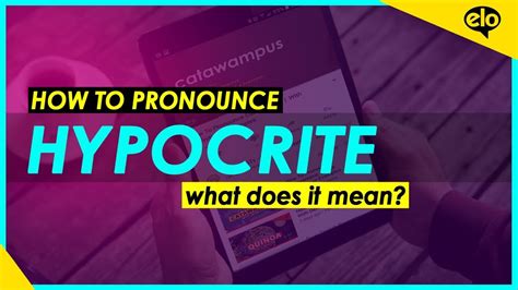 How To Pronounce Hypocrite With Definition Or Examples Youtube