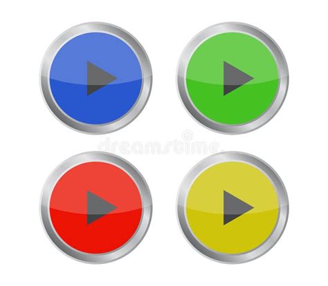 Play Button Icon Illustrated In Vector On White Background Stock