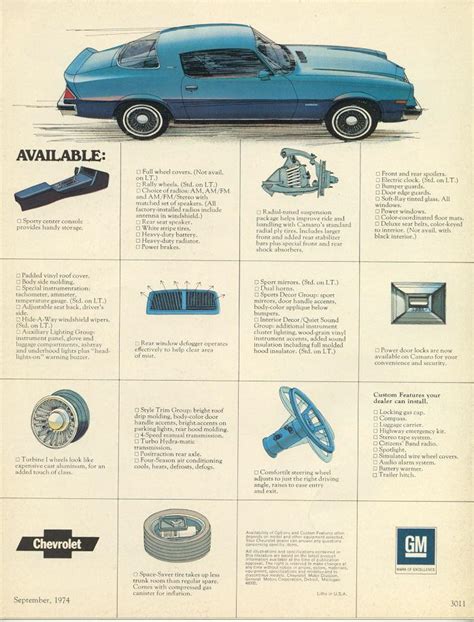 1975 Camaro Sales Brochure