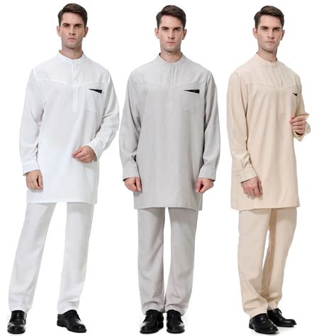 Arab Muslim Clothing For Men Turkey Male Galabia Thobe Arabic Islamic