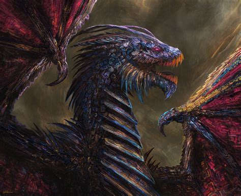 Fantasy Art Bismuth Dragon By Yuliya Zabelina Aethereal Engineer