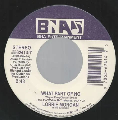 Lorrie Morgan What Part Of No