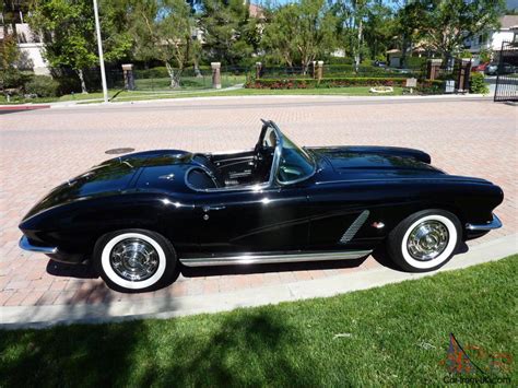 1962 California Fully Restored Black Black Corvette Convertible