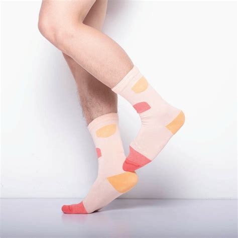My Inner Beauty Jiwa Tropicana Peach Jiwa Orange Socks Reversible Patterned Socks