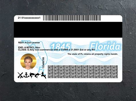 Florida Driver License Psd Template Psdjet