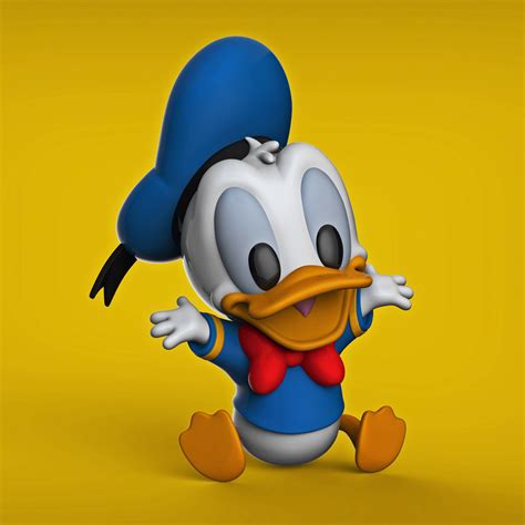 3d Printable Model Baby Donald Duck Cute Cgtrader