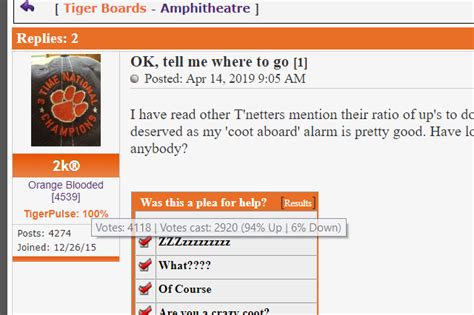 Ok Tell Me Where To Go Tiger Boards Archive Forum Tigernet