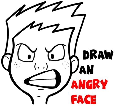 An Angry Face With The Words Draw An Angry Face