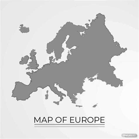 Grey Europe Map Vector In Illustrator Svg  Eps Png Download