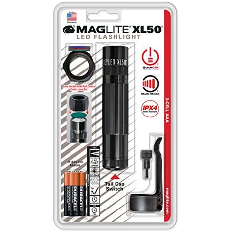 Maglite Xl50 Led 3 Cell Aaa Flashlight Tactical Pack Black Gunsite