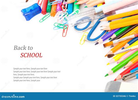 Back To School Concept Stationery Stock Photo Image Of Back Text