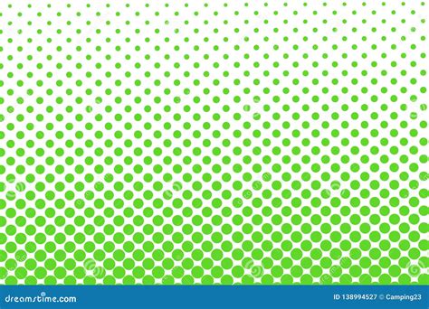 Green Halftone Dots Pattern Background Stock Illustration