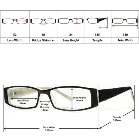 Eyeglasses Size Guide Eyeglasses Lens And Frames Eyeglasses Frames