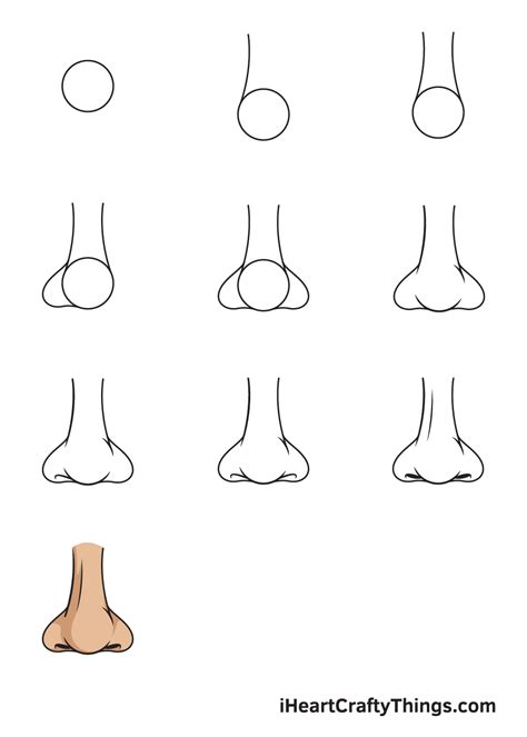 Nose Drawing — How To Draw A Nose Step By Step gambar png