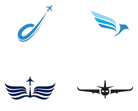 Logotipo de voar de avião e modelo de vetor de símbolos 622965 Vetor no