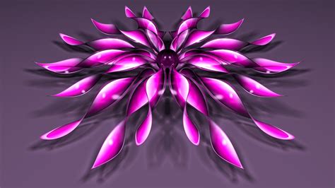Pink Flower Abstract And 3d Wallpaper