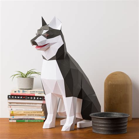 Dog Papercraft Template Papercraft Puppy Template Diy Uk Papierskulptur