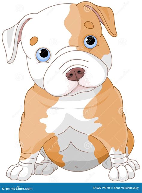 Pitbull Sitting Down Depicting Veterinary Medicine Cartoon Vector