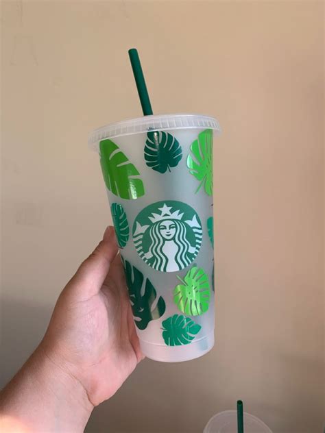 Venti Cup Personalized Custom Tumbler Cup Tropical Greens Starbucks