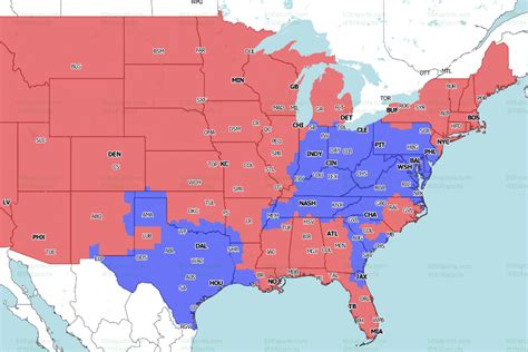 Nfl Coverage Map Week 2 Large World Map