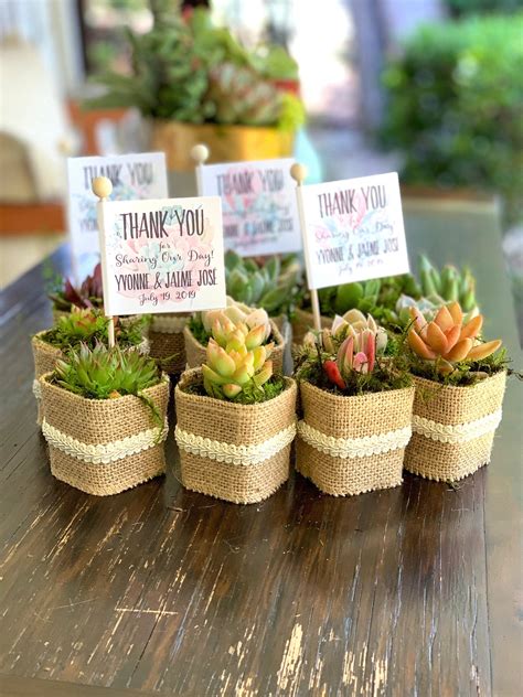 50 Wedding Favors Succulent Wedding Favors With Customized Etsy