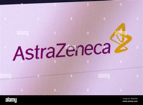 Close Up Of Screen With The Astrazeneca Logo Stock Photo Alamy
