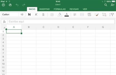 Así es Excel para iPad