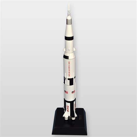 Nasa Saturn V Rocket W Apollo Model Scale1200