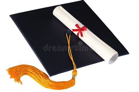 Graduation Cap And Diploma Stock Image Image Of Achievement 14190383