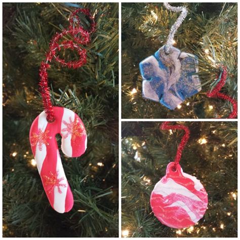 Christmas Crafts For Kids No Bake Clay Glitter Ornaments