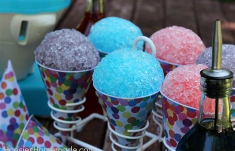 Homemade Snow Cones 3 Ingredient Syrup Recipe