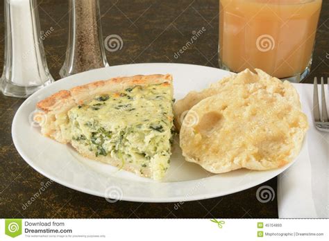 Quiche With English Muffin Stock Image Image Of Custard 45704893