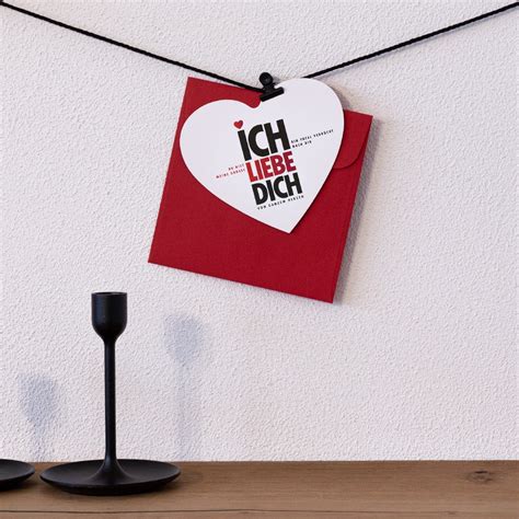 Typop Postkarte „ich Liebe Dich“ In Herzform Inkl Umschlag