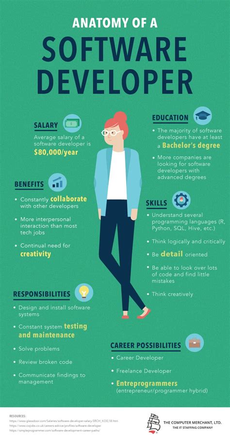 Anatomy Of A Software Developer Infographic E Learning Infographics