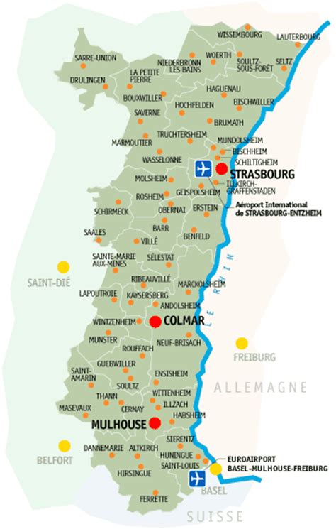 France Map Alsace