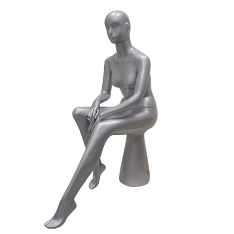 Seated Glossy Female Mannequin SelbyStoreFixtures Com