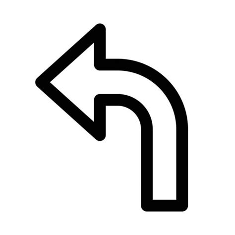 Gire A La Izquierda Icono Flecha Vector Gráfico Vectorial © Get4net