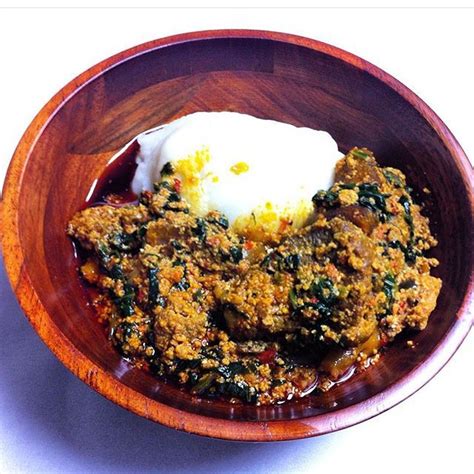 Ground egusi seeds give this soup a unique color and flavor. Pounded Yam With Nigerian Egusi Soup - Nigerianfoodies.com