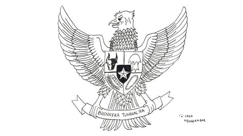 Detail Sketsa Gambar Garuda Pancasila Koleksi Nomer 4