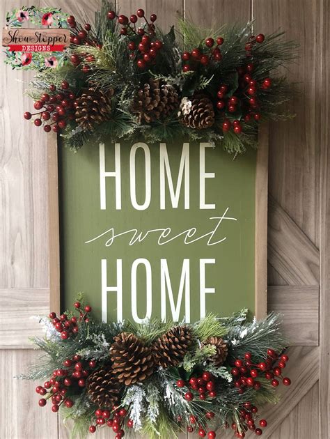 Maybe you would like to learn more about one of these? Christmas Wall Decor Holiday Home Decor Home Sweet Home | Etsy | Christmas wall decor, Christmas ...