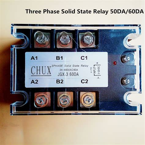 Free Shipping 60a Three Phases 220v Voltage Solid State Relay Ssr Dc