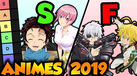 Tier List Os Melhores Animes De 2019 Youtube