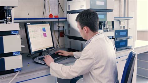 Scientist Working At Computer In Lab Stock Footage Sbv 311703154