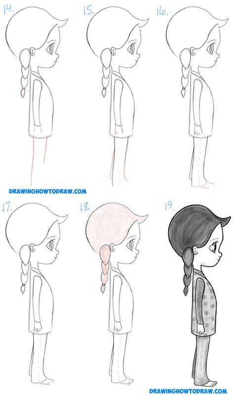 How To Draw A Cute Chibi Manga Anime Girl From The