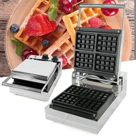 Commercial Square Waffle Maker 4xelectric Belgian Waffle Baker Machine