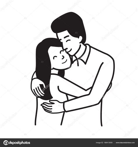 hugging lover couple stock vector image by ©jesadaphorn 166413050