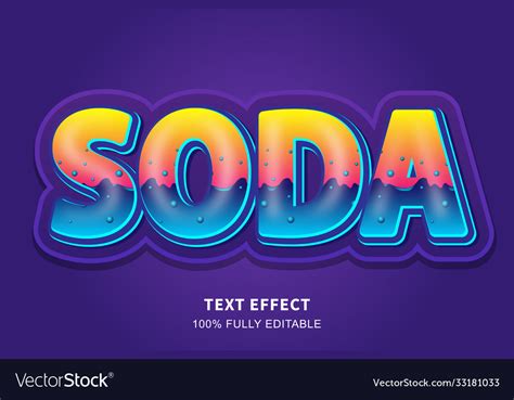 Editable Text Style Effect Typography Template Vector Image