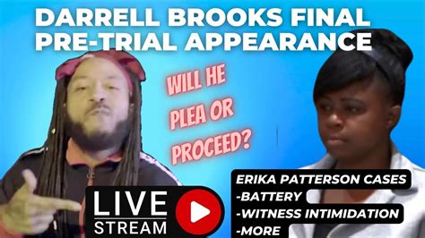 Darrell Brooks Erika Patterson Cases Livestream YouTube