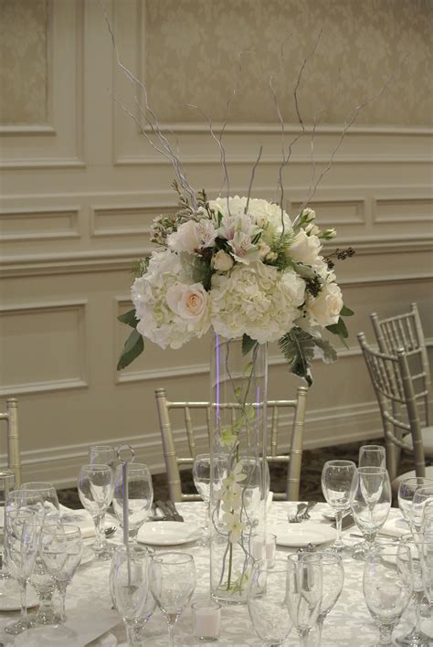 White Tall Centerpiece Tall Centerpieces Wedding Flowers Bridal Bouquet