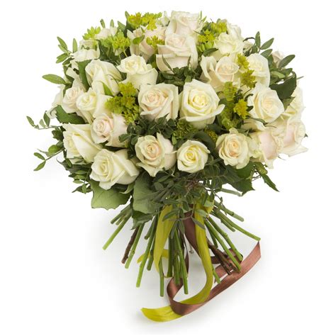 Bouquet Of White Roses Mixed With Greenary Infinite Monte Carlo